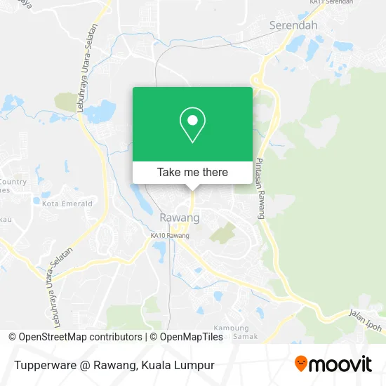 Tupperware @ Rawang map