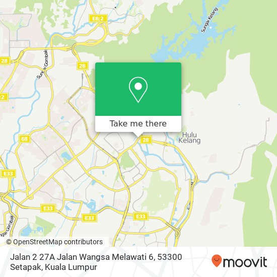 Peta Jalan 2 27A Jalan Wangsa Melawati 6, 53300 Setapak