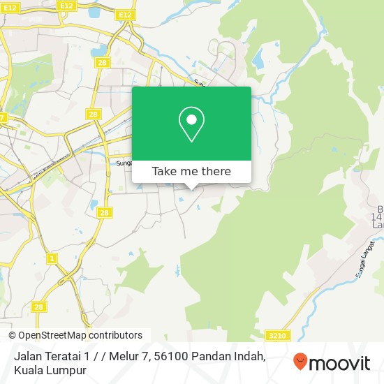 Jalan Teratai 1 / / Melur 7, 56100 Pandan Indah map