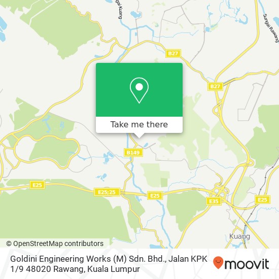 Goldini Engineering Works (M) Sdn. Bhd., Jalan KPK 1 / 9 48020 Rawang map