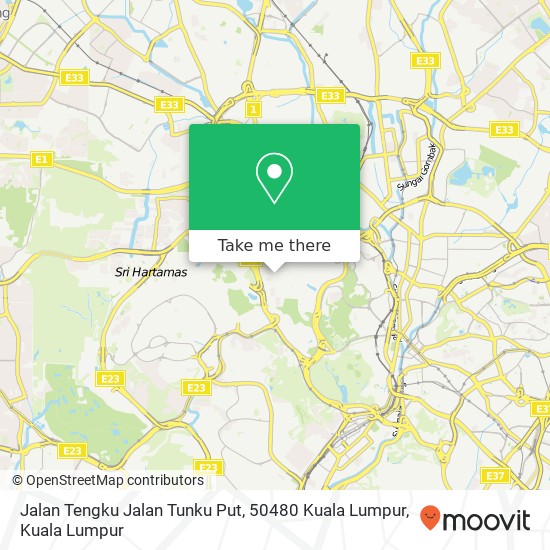 Peta Jalan Tengku Jalan Tunku Put, 50480 Kuala Lumpur