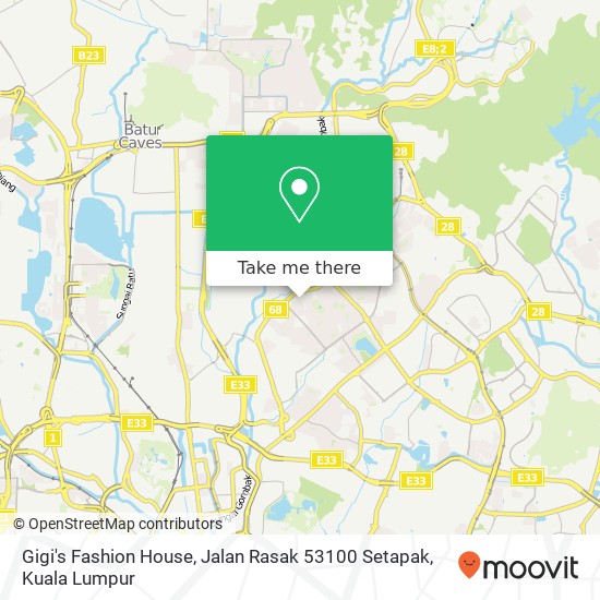 Gigi's Fashion House, Jalan Rasak 53100 Setapak map