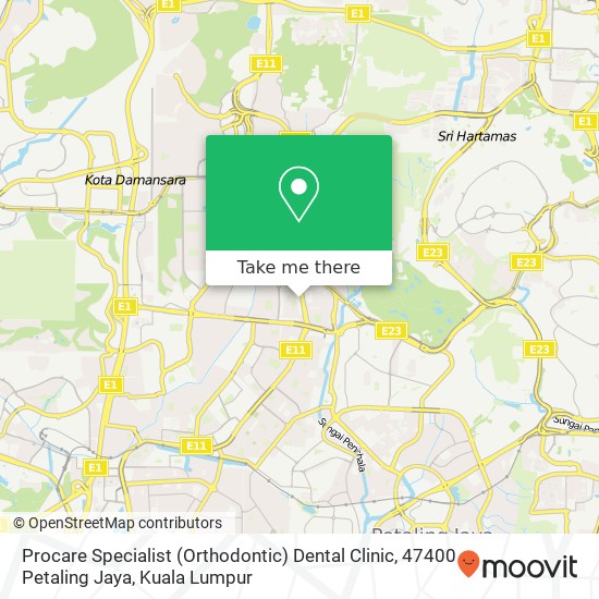 Procare Specialist (Orthodontic) Dental Clinic, 47400 Petaling Jaya map