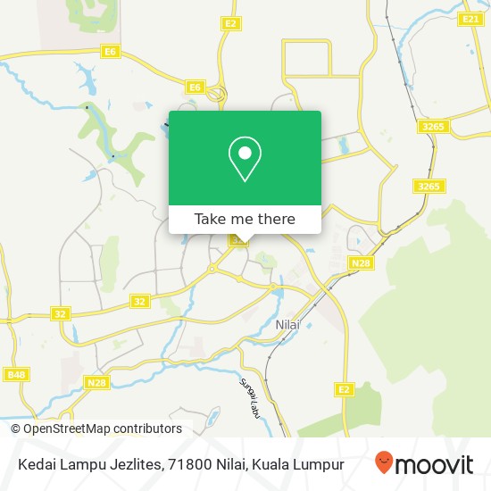 Peta Kedai Lampu Jezlites, 71800 Nilai