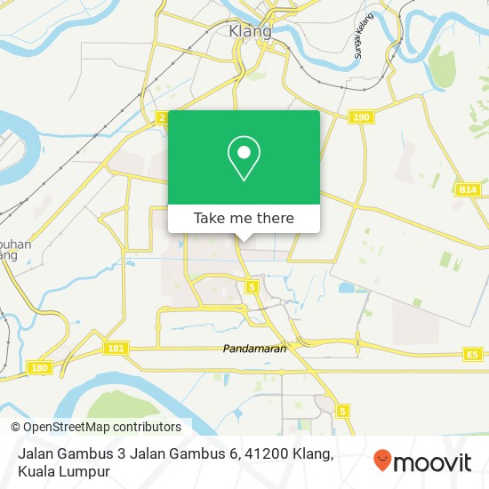 Jalan Gambus 3 Jalan Gambus 6, 41200 Klang map