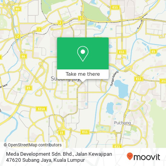 Meda Development Sdn. Bhd., Jalan Kewajipan 47620 Subang Jaya map