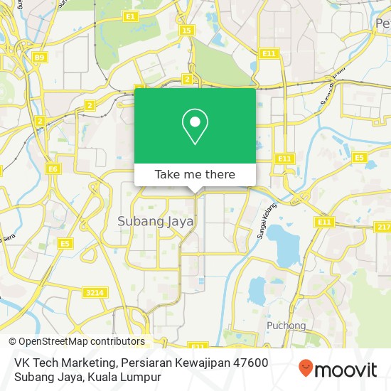 VK Tech Marketing, Persiaran Kewajipan 47600 Subang Jaya map