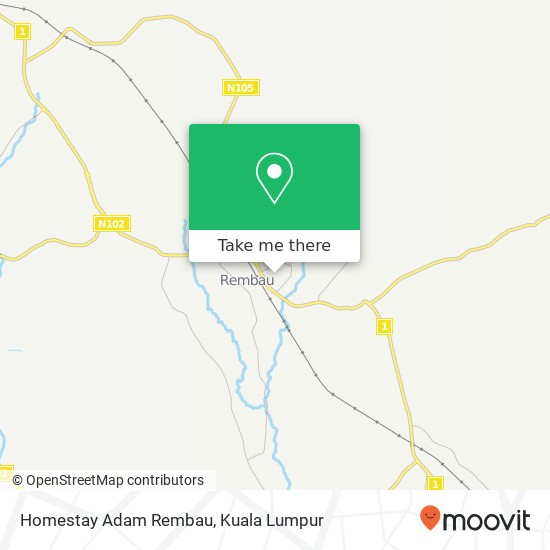 Homestay Adam Rembau map