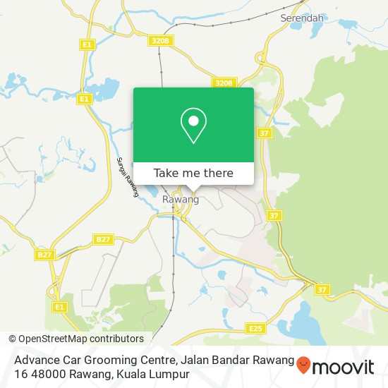 Peta Advance Car Grooming Centre, Jalan Bandar Rawang 16 48000 Rawang