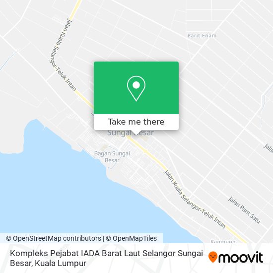 Peta Kompleks Pejabat IADA Barat Laut Selangor Sungai Besar