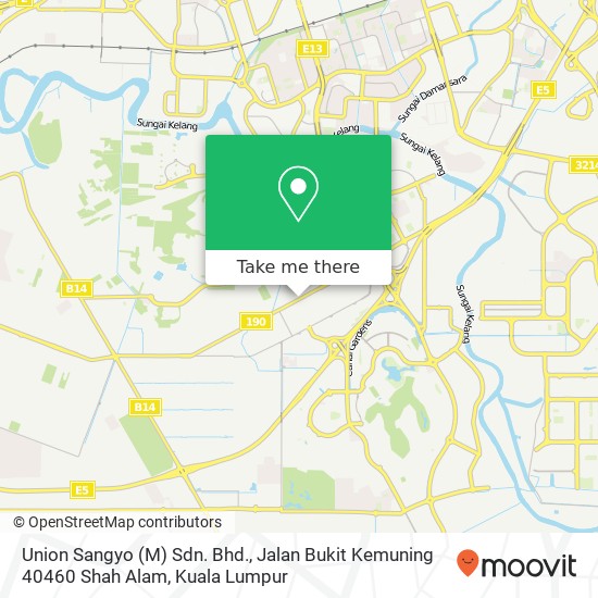 Union Sangyo (M) Sdn. Bhd., Jalan Bukit Kemuning 40460 Shah Alam map