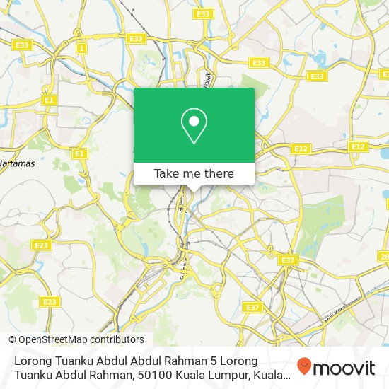 Peta Lorong Tuanku Abdul Abdul Rahman 5 Lorong Tuanku Abdul Rahman, 50100 Kuala Lumpur