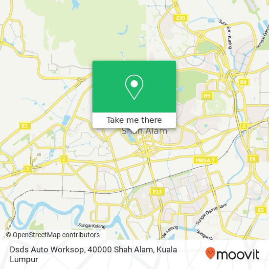Peta Dsds Auto Worksop, 40000 Shah Alam
