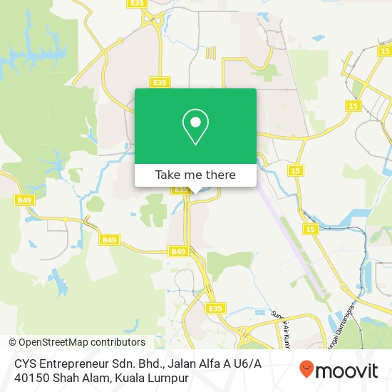 CYS Entrepreneur Sdn. Bhd., Jalan Alfa A U6 / A 40150 Shah Alam map