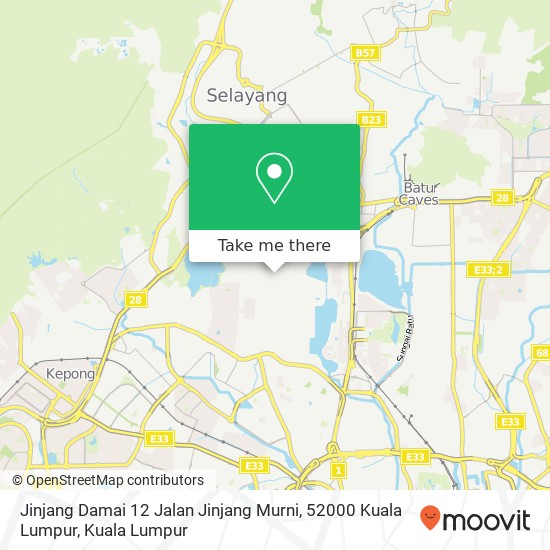 Jinjang Damai 12 Jalan Jinjang Murni, 52000 Kuala Lumpur map