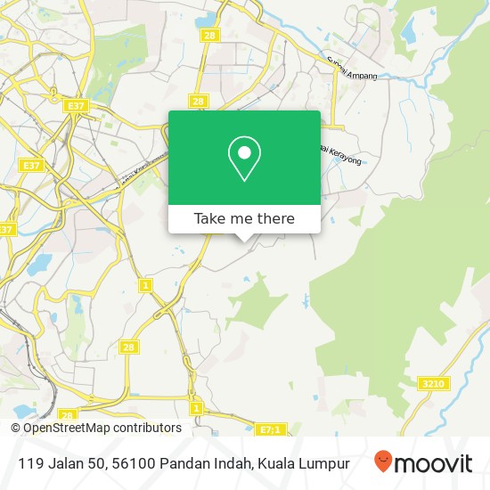 119 Jalan 50, 56100 Pandan Indah map