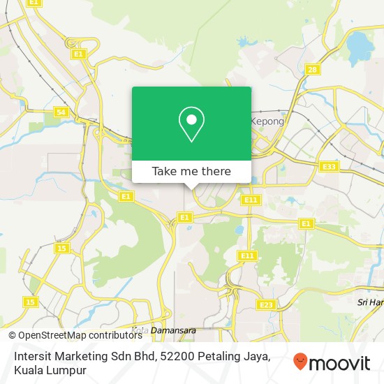 Intersit Marketing Sdn Bhd, 52200 Petaling Jaya map