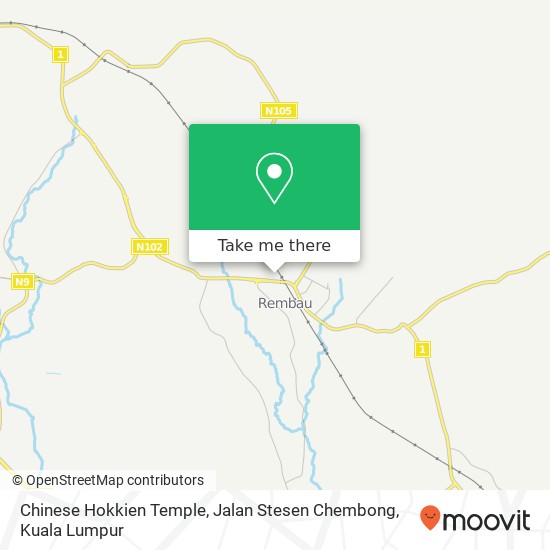 Peta Chinese Hokkien Temple, Jalan Stesen Chembong