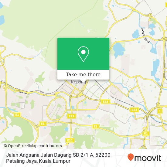 Jalan Angsana Jalan Dagang SD 2 / 1 A, 52200 Petaling Jaya map