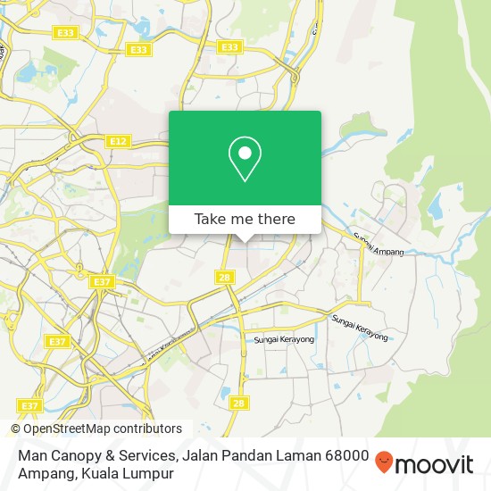 Man Canopy & Services, Jalan Pandan Laman 68000 Ampang map