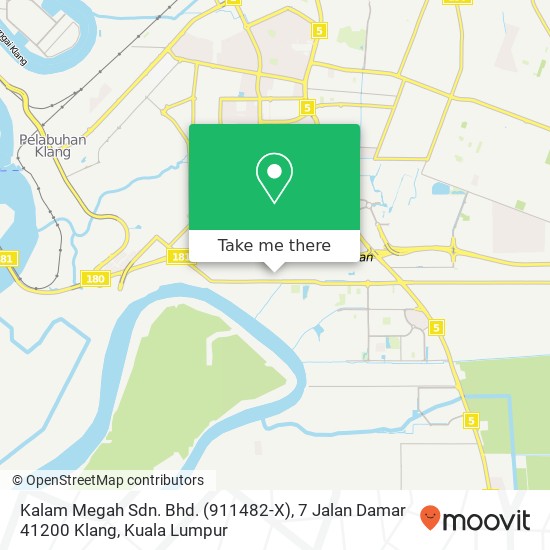 Kalam Megah Sdn. Bhd. (911482-X), 7 Jalan Damar 41200 Klang map