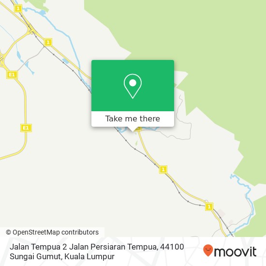 Jalan Tempua 2 Jalan Persiaran Tempua, 44100 Sungai Gumut map