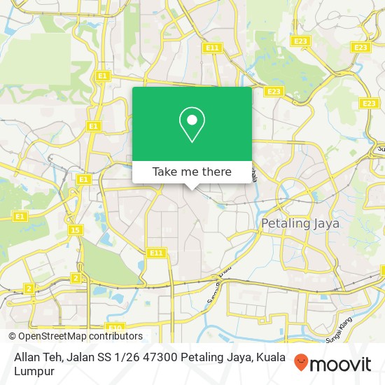 Allan Teh, Jalan SS 1 / 26 47300 Petaling Jaya map