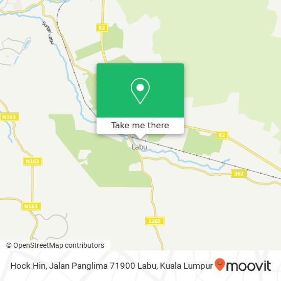 Hock Hin, Jalan Panglima 71900 Labu map
