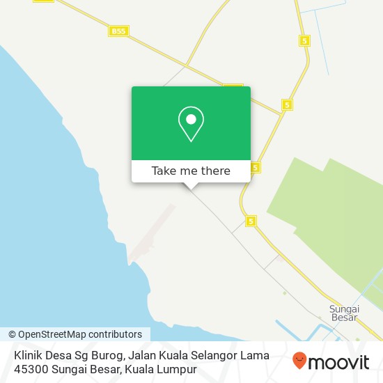 Klinik Desa Sg Burog, Jalan Kuala Selangor Lama 45300 Sungai Besar map