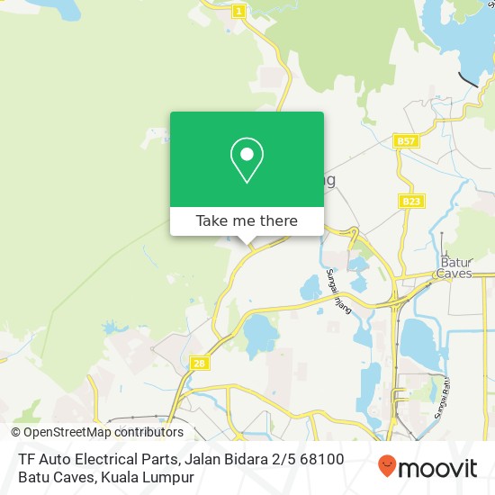 TF Auto Electrical Parts, Jalan Bidara 2 / 5 68100 Batu Caves map