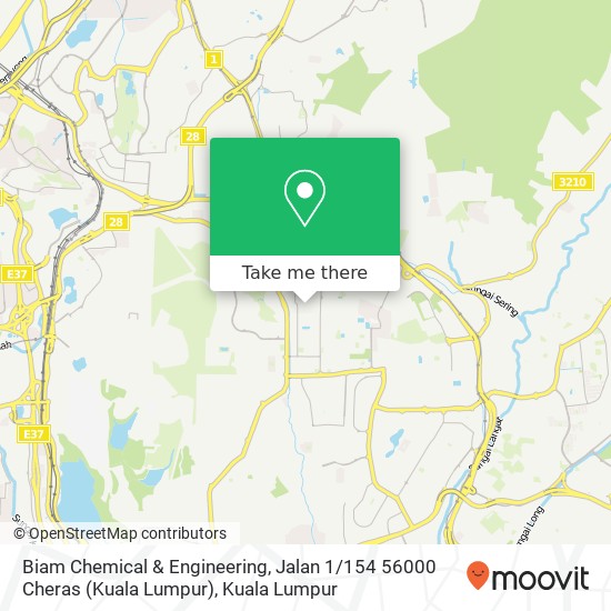 Biam Chemical & Engineering, Jalan 1 / 154 56000 Cheras (Kuala Lumpur) map