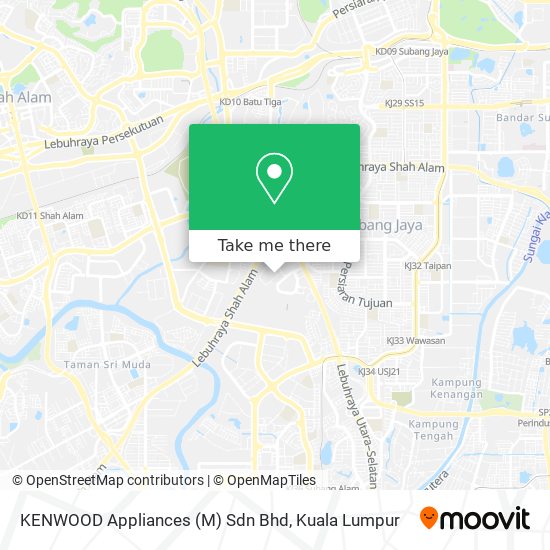 Peta KENWOOD Appliances (M) Sdn Bhd
