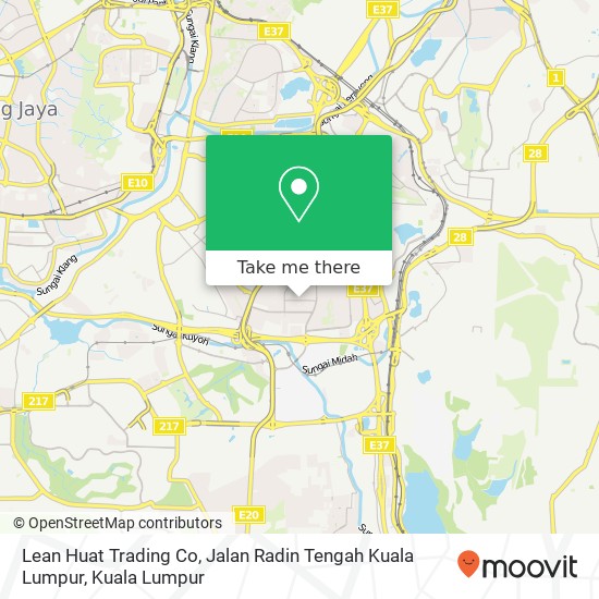 Lean Huat Trading Co, Jalan Radin Tengah Kuala Lumpur map