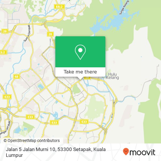 Peta Jalan 5 Jalan Murni 10, 53300 Setapak