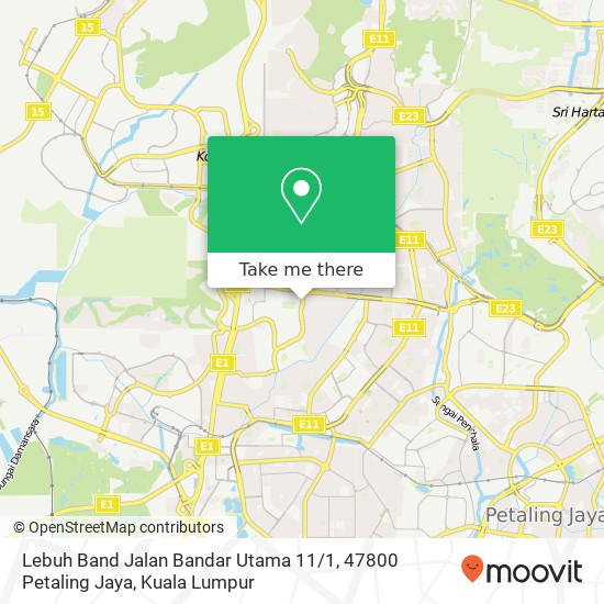 Lebuh Band Jalan Bandar Utama 11 / 1, 47800 Petaling Jaya map