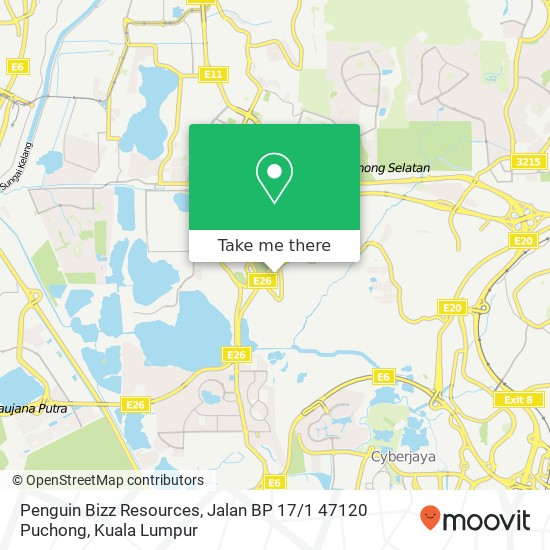 Penguin Bizz Resources, Jalan BP 17 / 1 47120 Puchong map