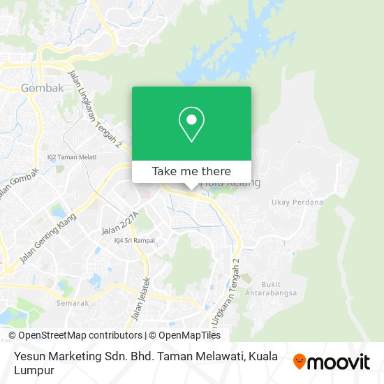 Yesun Marketing Sdn. Bhd. Taman Melawati map