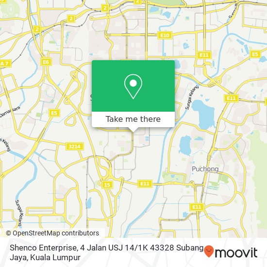 Shenco Enterprise, 4 Jalan USJ 14 / 1K 43328 Subang Jaya map