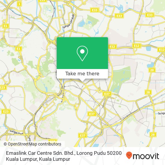 Peta Emaslink Car Centre Sdn. Bhd., Lorong Pudu 50200 Kuala Lumpur