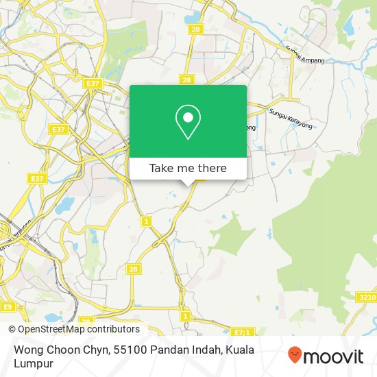 Wong Choon Chyn, 55100 Pandan Indah map