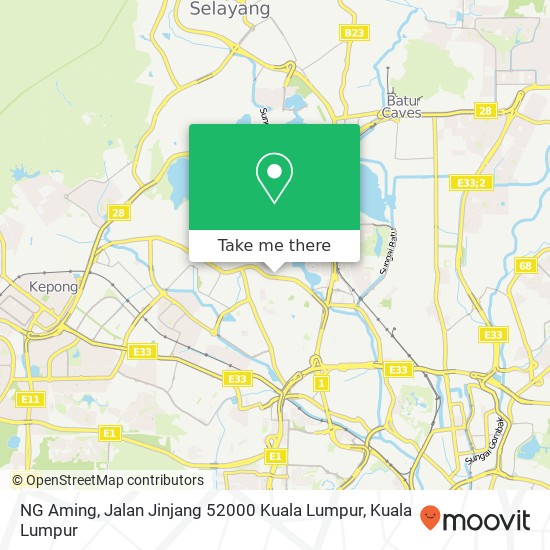 NG Aming, Jalan Jinjang 52000 Kuala Lumpur map