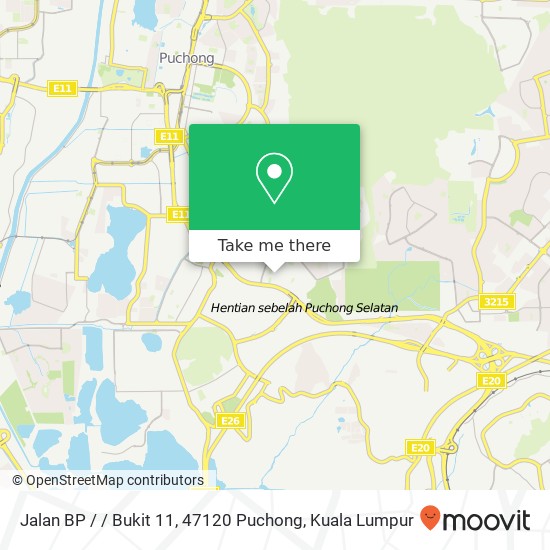 Peta Jalan BP / / Bukit 11, 47120 Puchong
