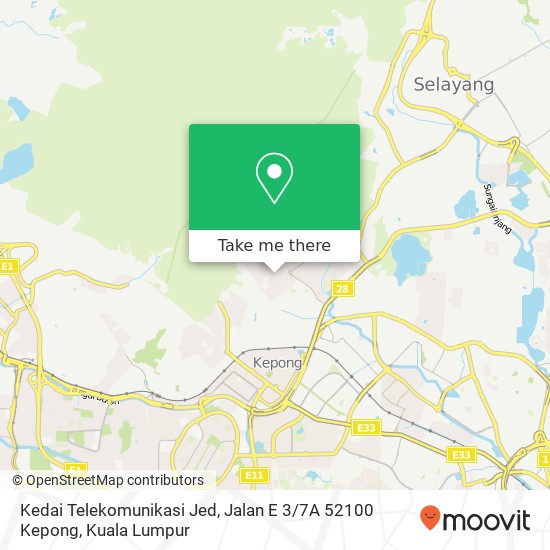 Kedai Telekomunikasi Jed, Jalan E 3 / 7A 52100 Kepong map