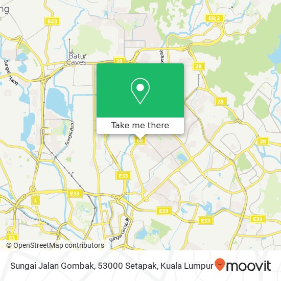 Peta Sungai Jalan Gombak, 53000 Setapak