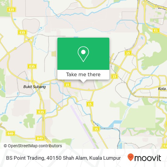 Peta BS Point Trading, 40150 Shah Alam