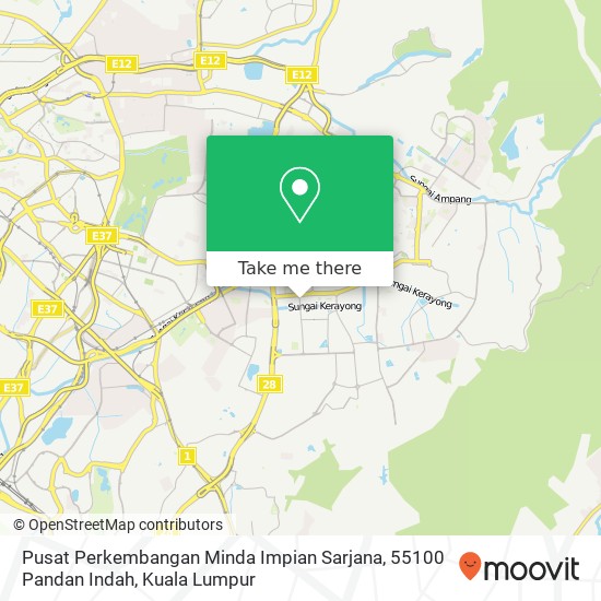 Peta Pusat Perkembangan Minda Impian Sarjana, 55100 Pandan Indah