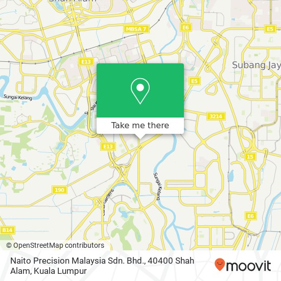 Peta Naito Precision Malaysia Sdn. Bhd., 40400 Shah Alam