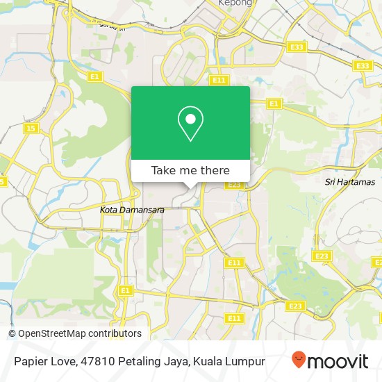 Peta Papier Love, 47810 Petaling Jaya