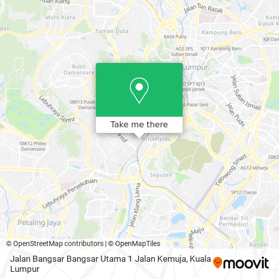 Jalan Bangsar Bangsar Utama 1 Jalan Kemuja map