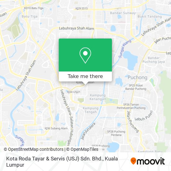 Peta Kota Roda Tayar & Servis (USJ) Sdn. Bhd.